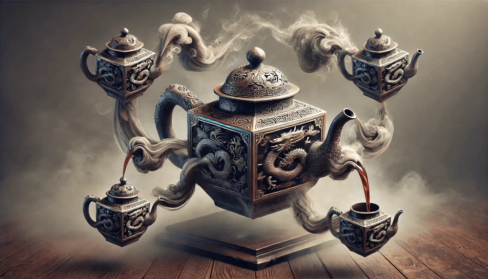 A 4D chinese teapot, created by ChatGPT