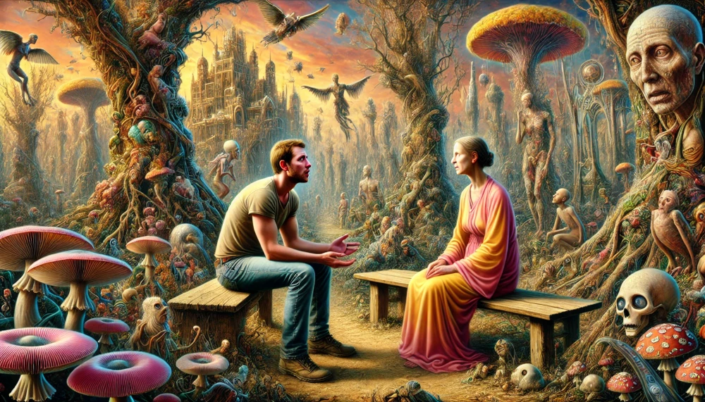 A man meets his dead mother, created by ChatGPT