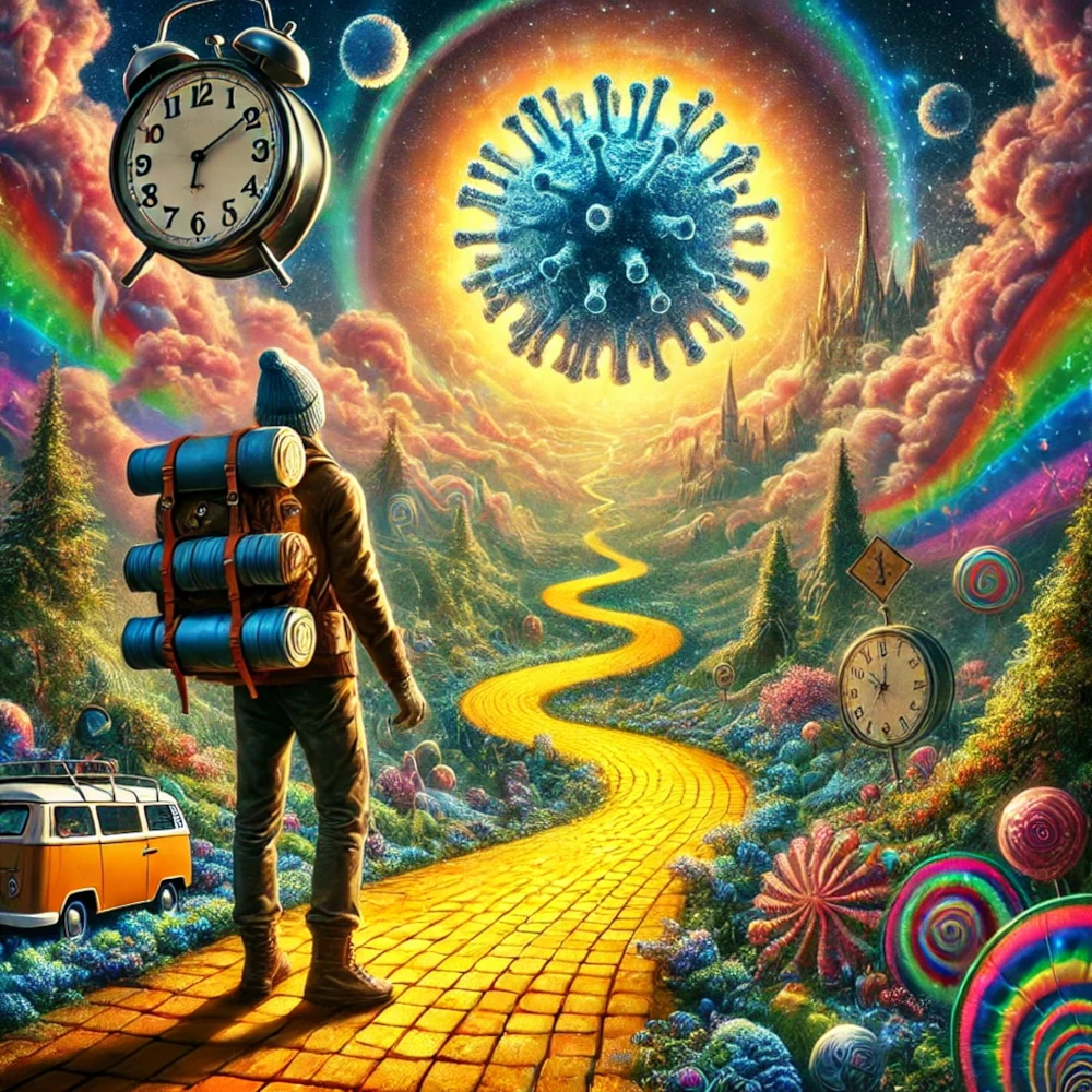 The Long and Winding Covid - image created with ChatGPT