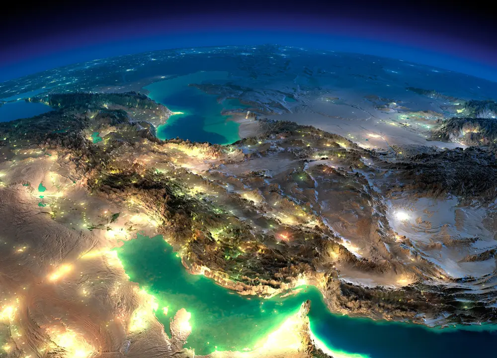 Digital art - Iran from space. Downloaded from Wallhaven. Author and rights unknown - please get in touch for crediting, or if there's any issue.