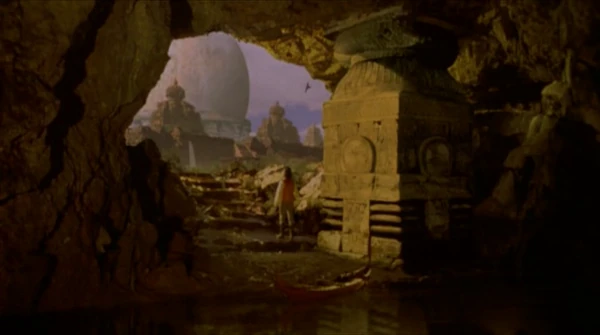 Linus Roache as Coleridge, discovering Xanadu