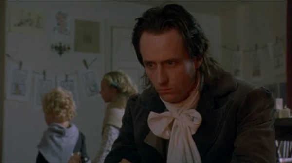 Linus Roache as Coleridge, fighting demons