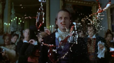Linus Roache as Coleridge, fighting demons
