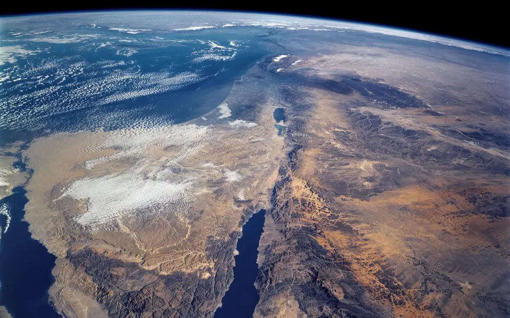 The Middle East, from space. Looks peaceful :~/ Downloaded from Wallhaven. Author and rights unknown - please get in touch for crediting, or if there's any issue.
