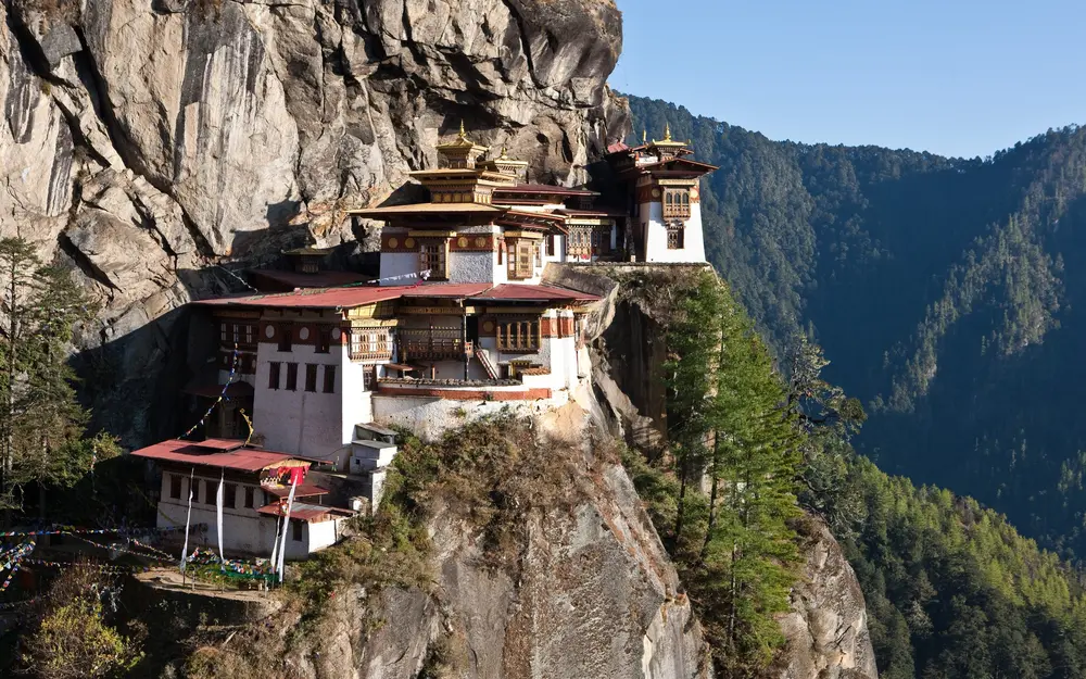 Taktsang Monastery, Bhutan. Downloaded from Wallhaven. Author and rights unknown - please get in touch for crediting, or if there's any issue.